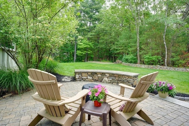 59 Davis St, Northborough, MA 01532 - view of patio / terrace featuring a view of trees