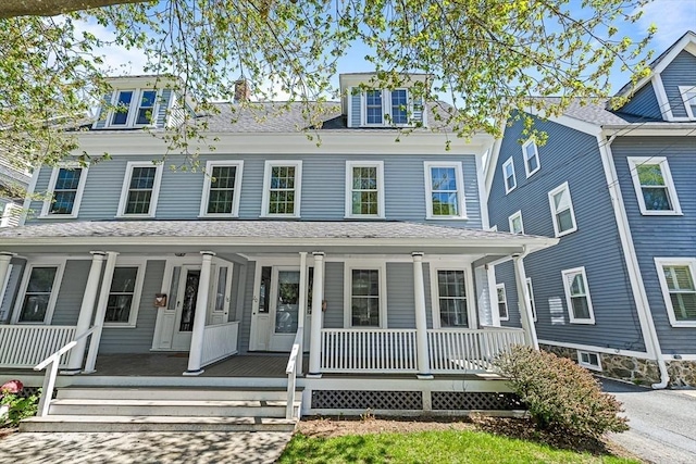 view of front of property with covered porch
