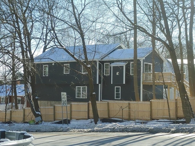 exterior space with a fenced front yard