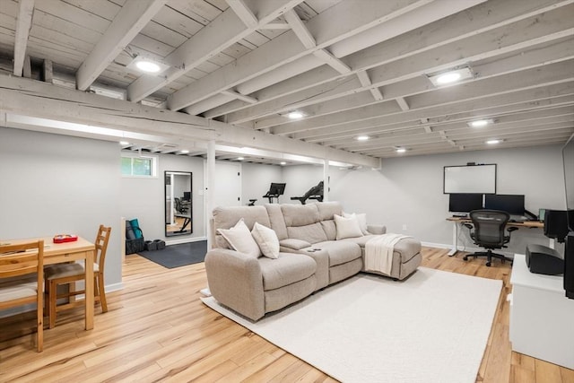 23 Redbird Rd, Wrentham, MA 02093 - living room featuring wood finished floors and a desk