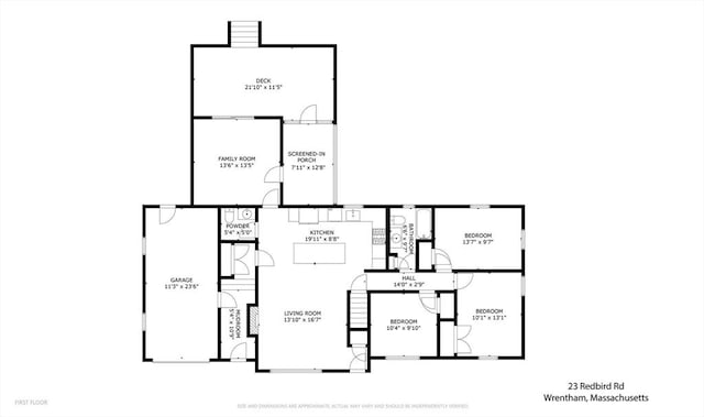23 Redbird Rd, Wrentham, MA 02093 - view of floor plan / room layout