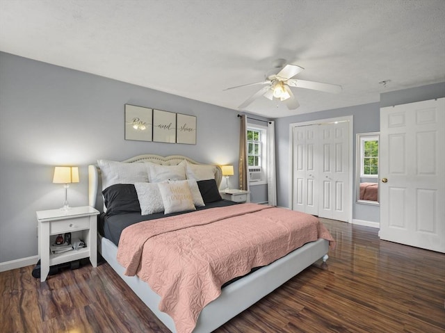 1056 Alger St, Winchendon, MA 01475 - bedroom with a closet, wood finished floors, ceiling fan, and cooling unit