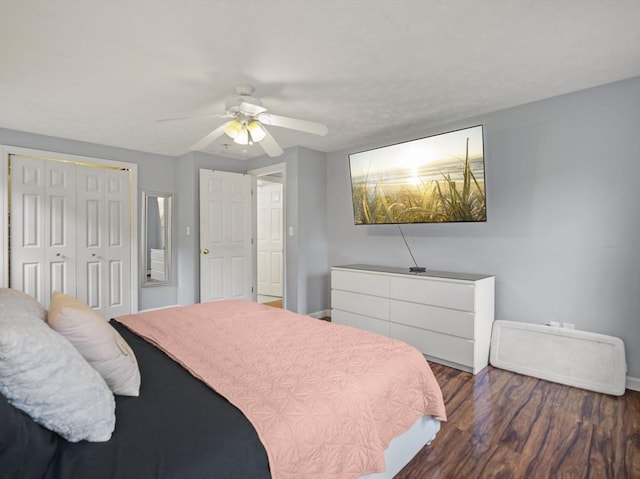 1056 Alger St, Winchendon, MA 01475 - bedroom featuring wood finished floors, a closet, and ceiling fan