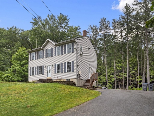 1056 Alger St, Winchendon, MA 01475 - colonial inspired home with a chimney and a front lawn