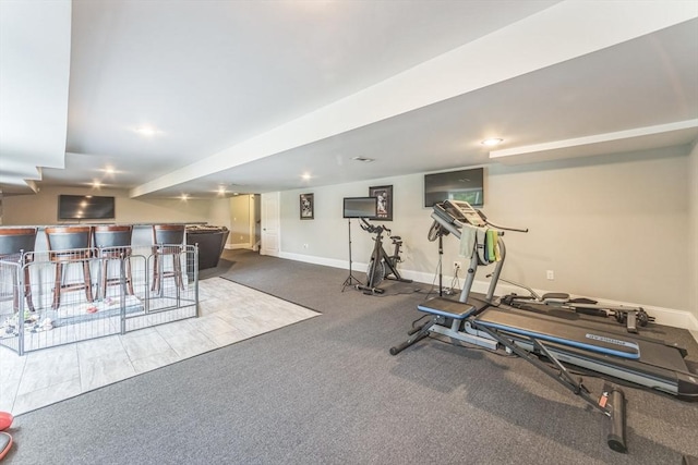 19 Crystal Cir, Tewksbury, MA 01876 - workout area with bar and carpet