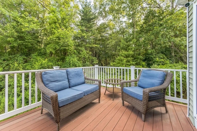 19 Crystal Cir, Tewksbury, MA 01876 - wooden deck with an outdoor hangout area
