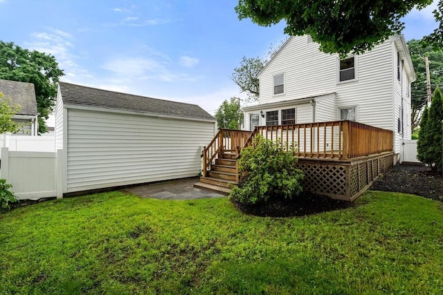 80 Joyce Kilmer Rd, Boston, MA 02132 - rear view of house with a deck