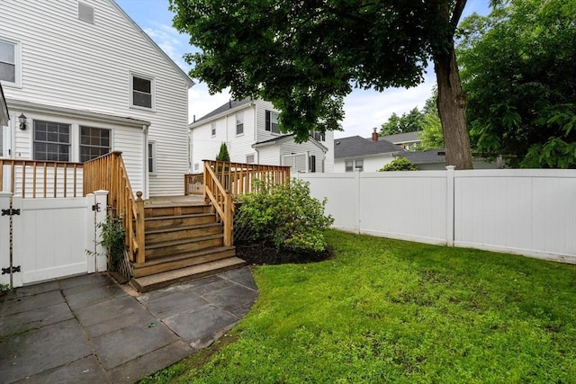 80 Joyce Kilmer Rd, Boston, MA 02132 - fenced yard with a deck and a gate