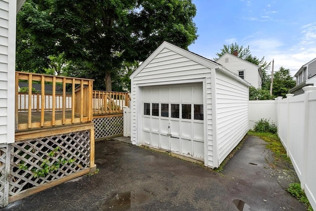 80 Joyce Kilmer Rd, Boston, MA 02132 - detached garage featuring asphalt driveway