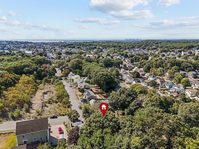 aerial view featuring a residential view