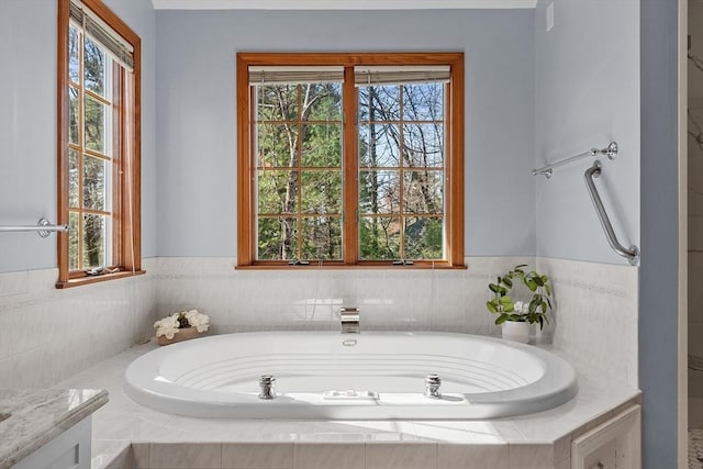 full bath featuring a garden tub