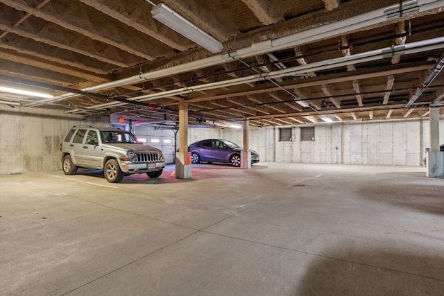 view of parking garage