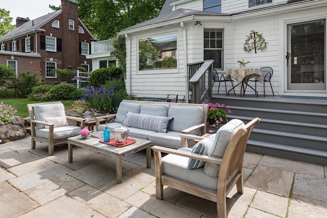 40 Stone Rd, Belmont, MA 02478 - view of patio with an outdoor living space