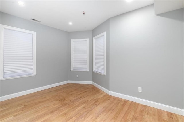 755 Boylston St Unit 2, Brookline, MA 02467 - spare room featuring light wood-style flooring, baseboards, and recessed lighting