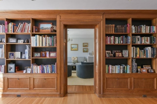 interior space with wood finished floors