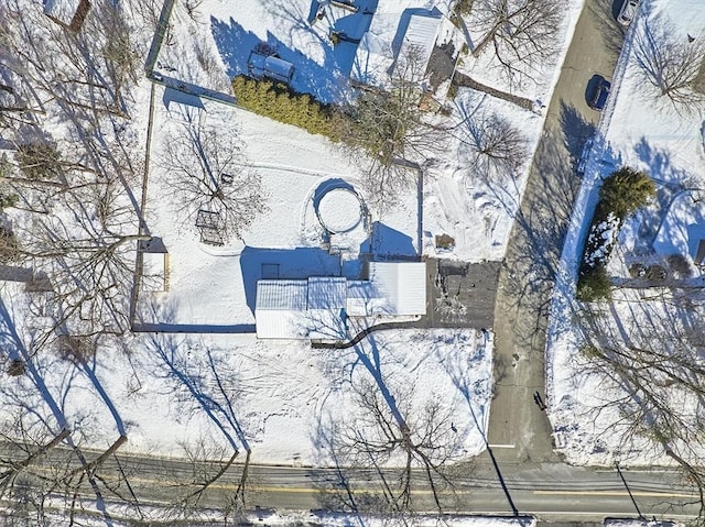 view of snowy aerial view