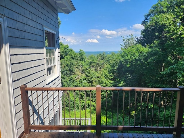 134 Mountain Rd, Princeton, MA 01541 - balcony with a forest view