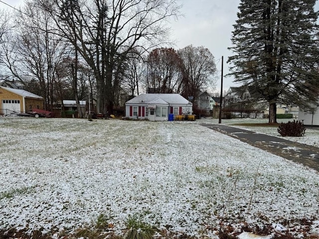 view of snowy yard