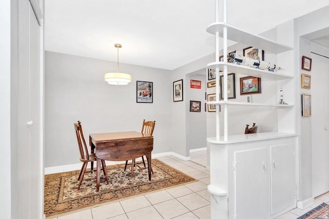 view of tiled dining room