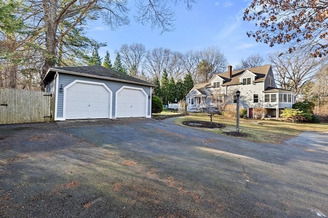 exterior space featuring fence