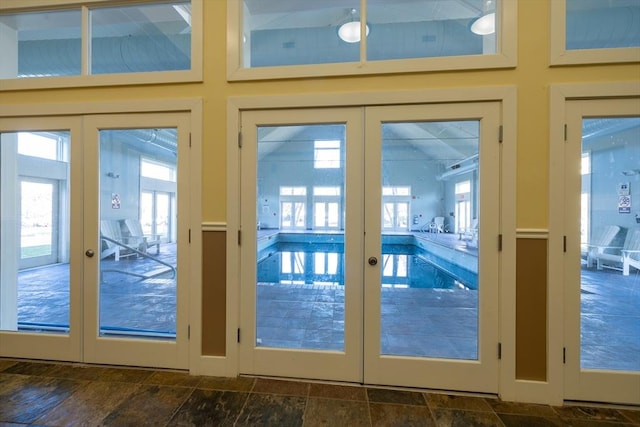 doorway featuring french doors