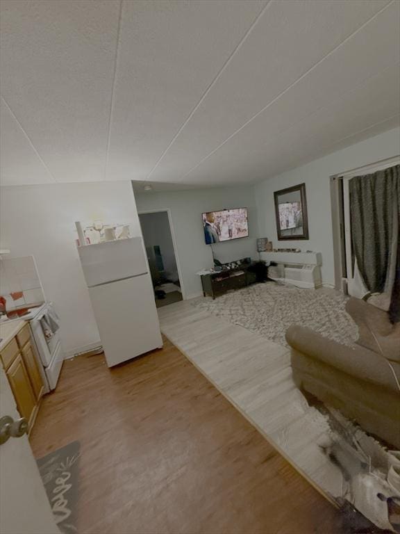 living room featuring light wood-style floors