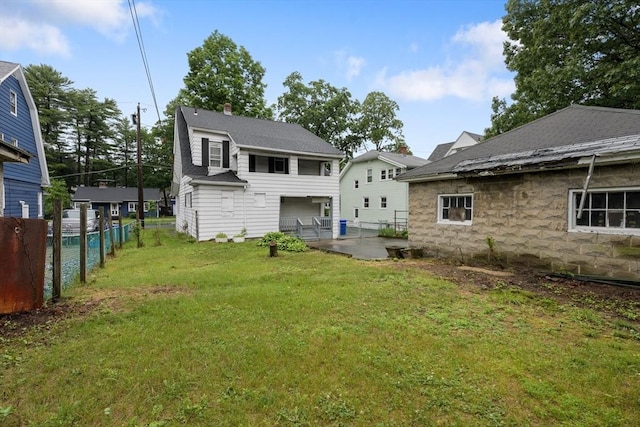 73 Biltmore St, Springfield, MA 01108 - back of property with a patio area