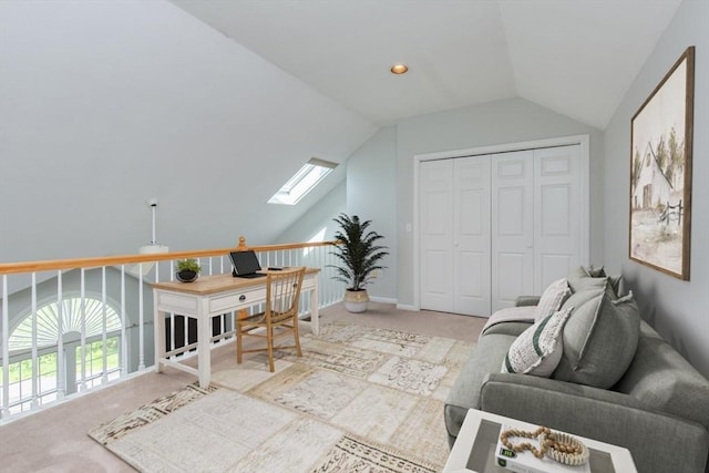 5 Brookfield Dr Unit B, Groton, MA 01450 - carpeted office space with vaulted ceiling and a skylight
