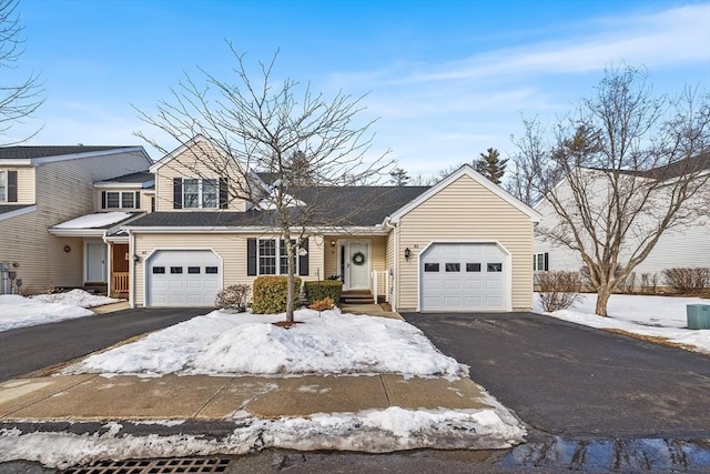 view of front facade with a garage