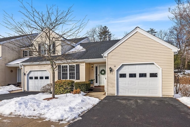 view of front of home featuring a garage