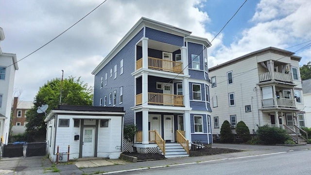 97-99 Blaisdell St Unit 3, Haverhill, MA 01832 - view of front of property with a balcony and a gate