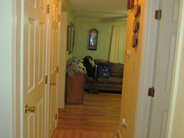 82 Laroche St, Ludlow, MA 01056 - hall with crown molding and light wood-style floors