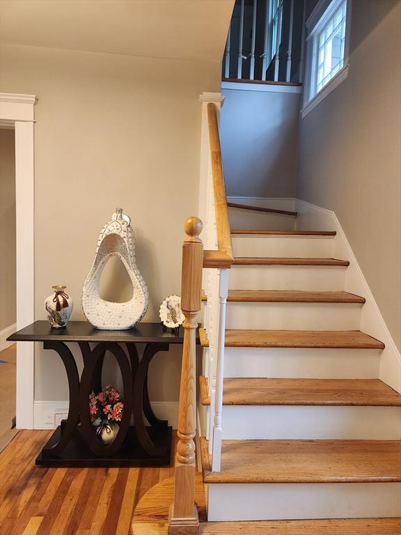 9 Varney St, Worcester, MA 01605 - stairway featuring wood finished floors