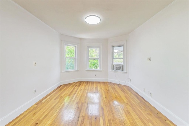 unfurnished room featuring light wood-type flooring