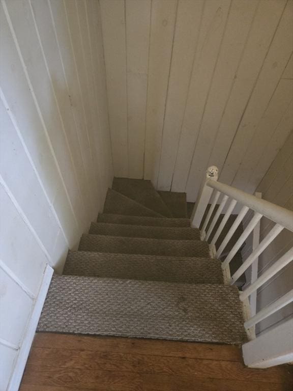 88 Esmond St, Boston, MA 02121 - stairway featuring wood finished floors