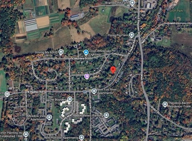 101 E Hadley Rd, Amherst, MA 01002 - aerial view of property's location