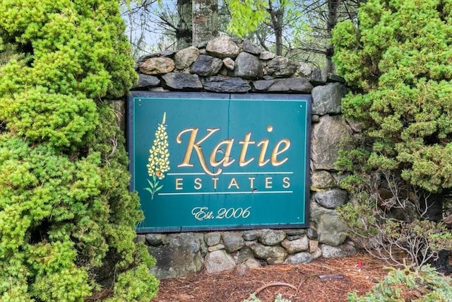 view of community sign