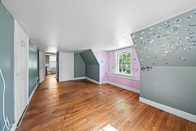62 County St, Taunton, MA 02780 - bonus room with hardwood / wood-style floors, baseboards, and lofted ceiling