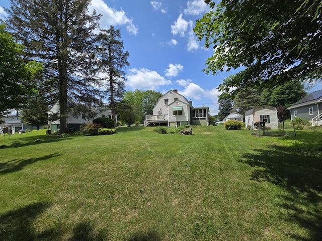 38 N W St, Agawam, MA 01030 - view of green lawn with a shed