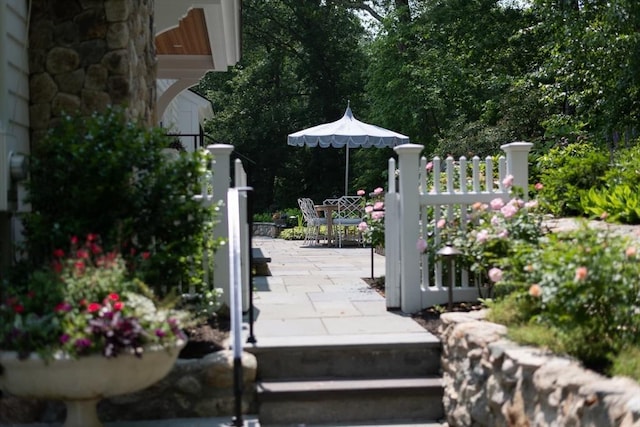 130 Hickory Rd, Weston, MA 02493 - view of home's community featuring outdoor dining space and a patio area