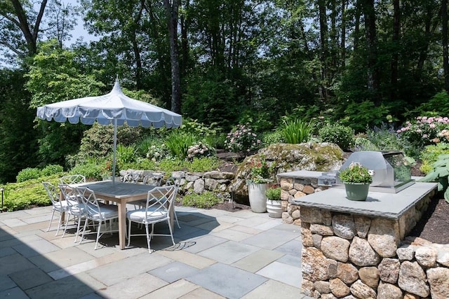 130 Hickory Rd, Weston, MA 02493 - view of patio / terrace with outdoor dining space and area for grilling