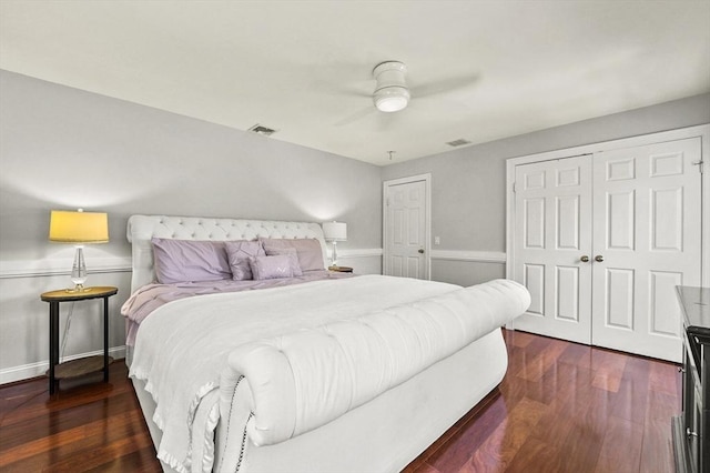 14 Weld St, Westborough, MA 01581 - bedroom featuring dark wood finished floors, ceiling fan, and baseboards