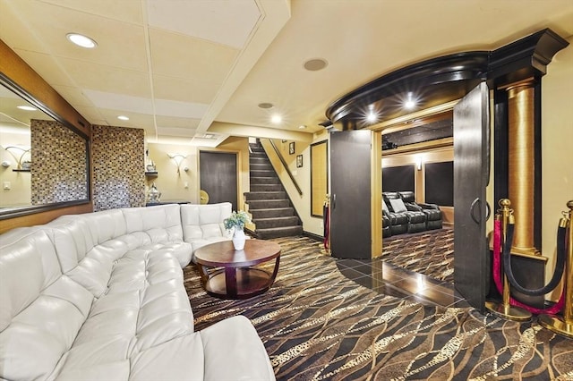 14 Weld St, Westborough, MA 01581 - common area with stairs and recessed lighting
