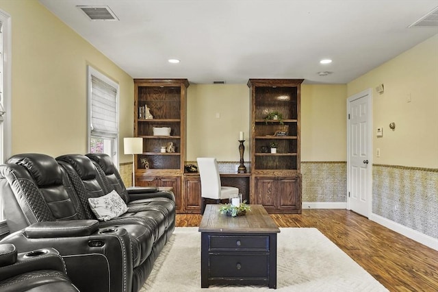 14 Weld St, Westborough, MA 01581 - living area featuring wood finished floors, baseboards, and recessed lighting