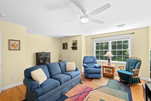 43 N Main St Unit B, Berkley, MA 02779 - living room featuring light wood finished floors and ceiling fan
