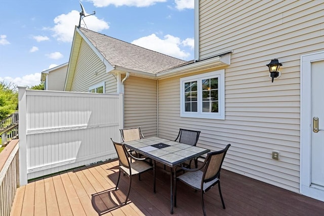 43 N Main St Unit B, Berkley, MA 02779 - wooden deck with outdoor dining area