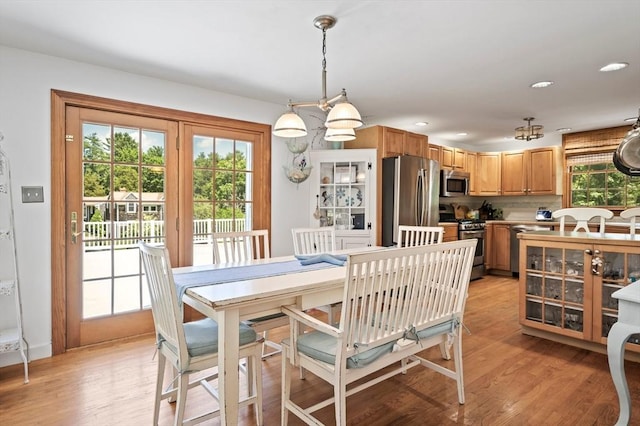 89 W Elm St, Pembroke, MA 02359 - dining space featuring plenty of natural light, light wood-style flooring, and recessed lighting