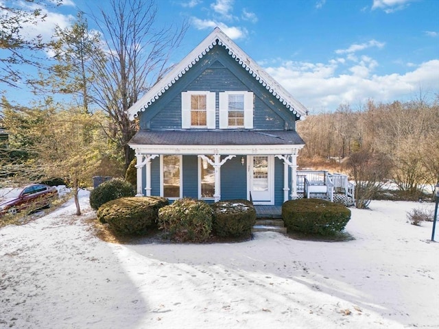 view of front of home featuring a porch