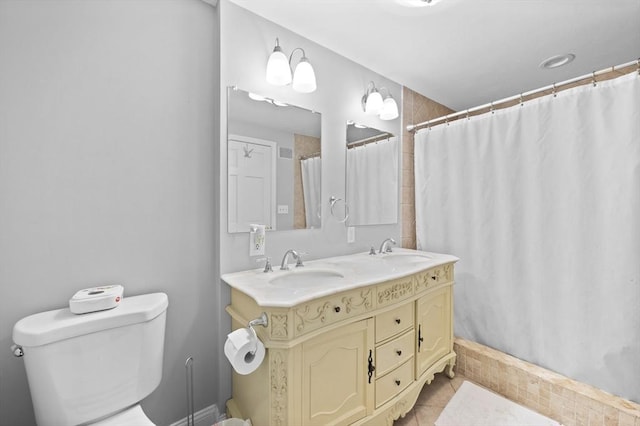 6 Birch Ln, Shrewsbury, MA 01545 - bathroom with toilet, tile patterned flooring, and double vanity