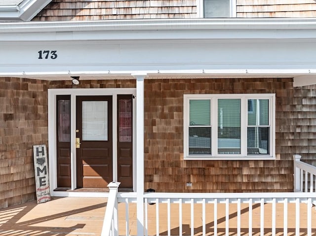 view of doorway to property